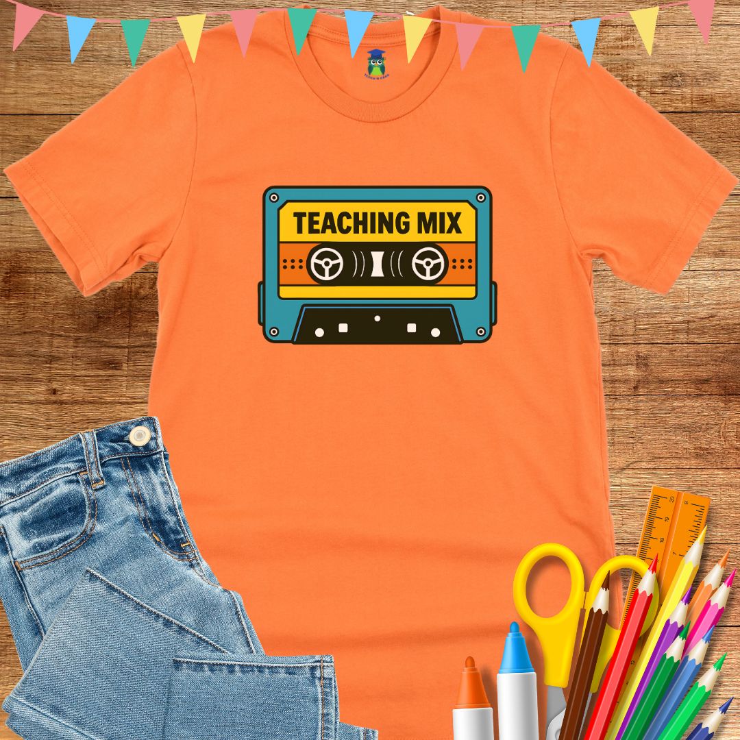 Retro Teacher Mix Teacher T-Shirt - teachngear