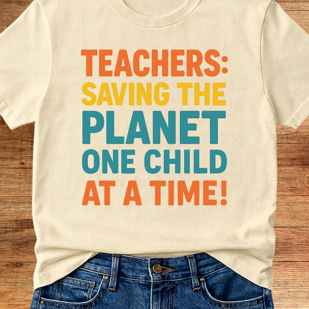 Saving the Planet Teacher T-Shirt - teachngear