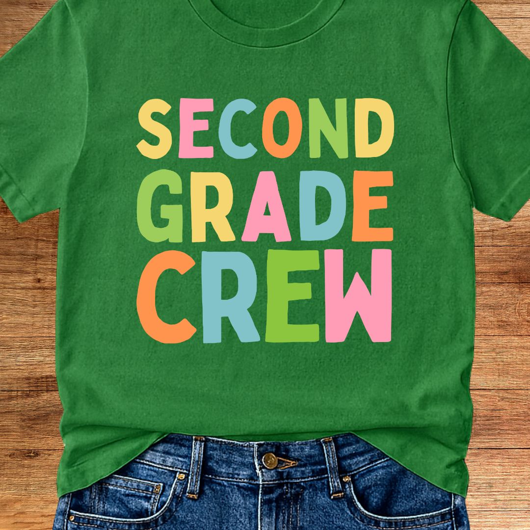 Second Grade Crew Teacher T-Shirt - teachngear