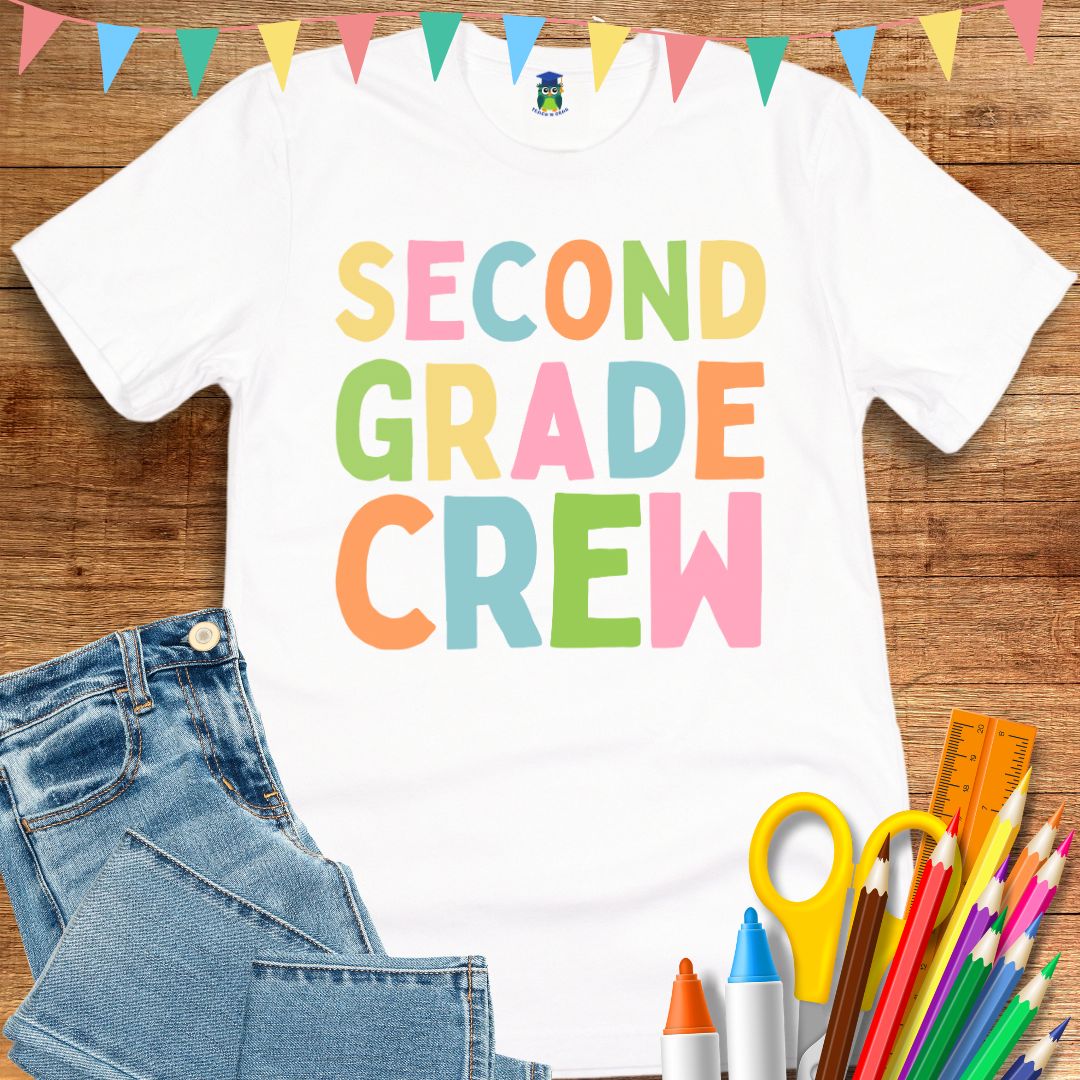 Second Grade Crew Teacher T-Shirt - teachngear