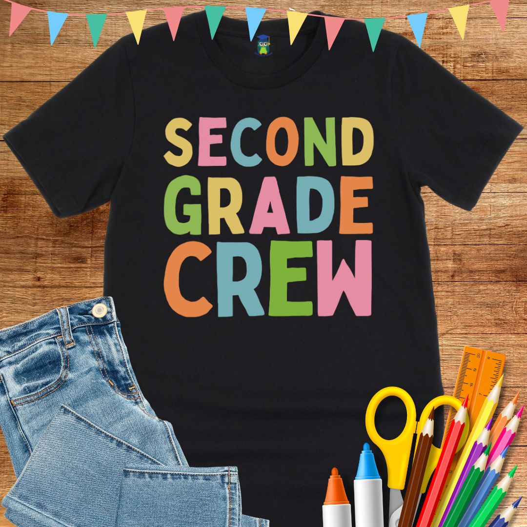 Second Grade Crew Teacher T-Shirt - teachngear