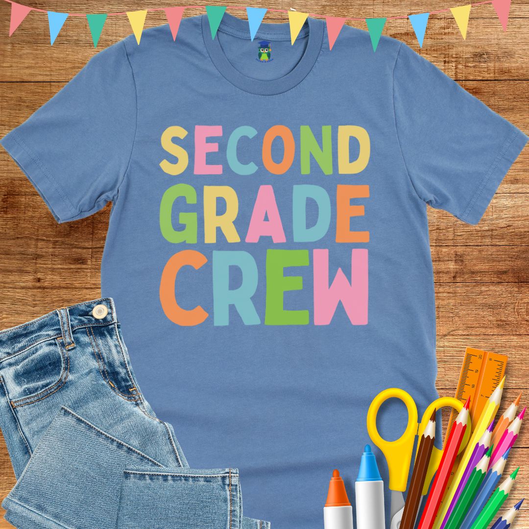 Second Grade Crew Teacher T-Shirt - teachngear