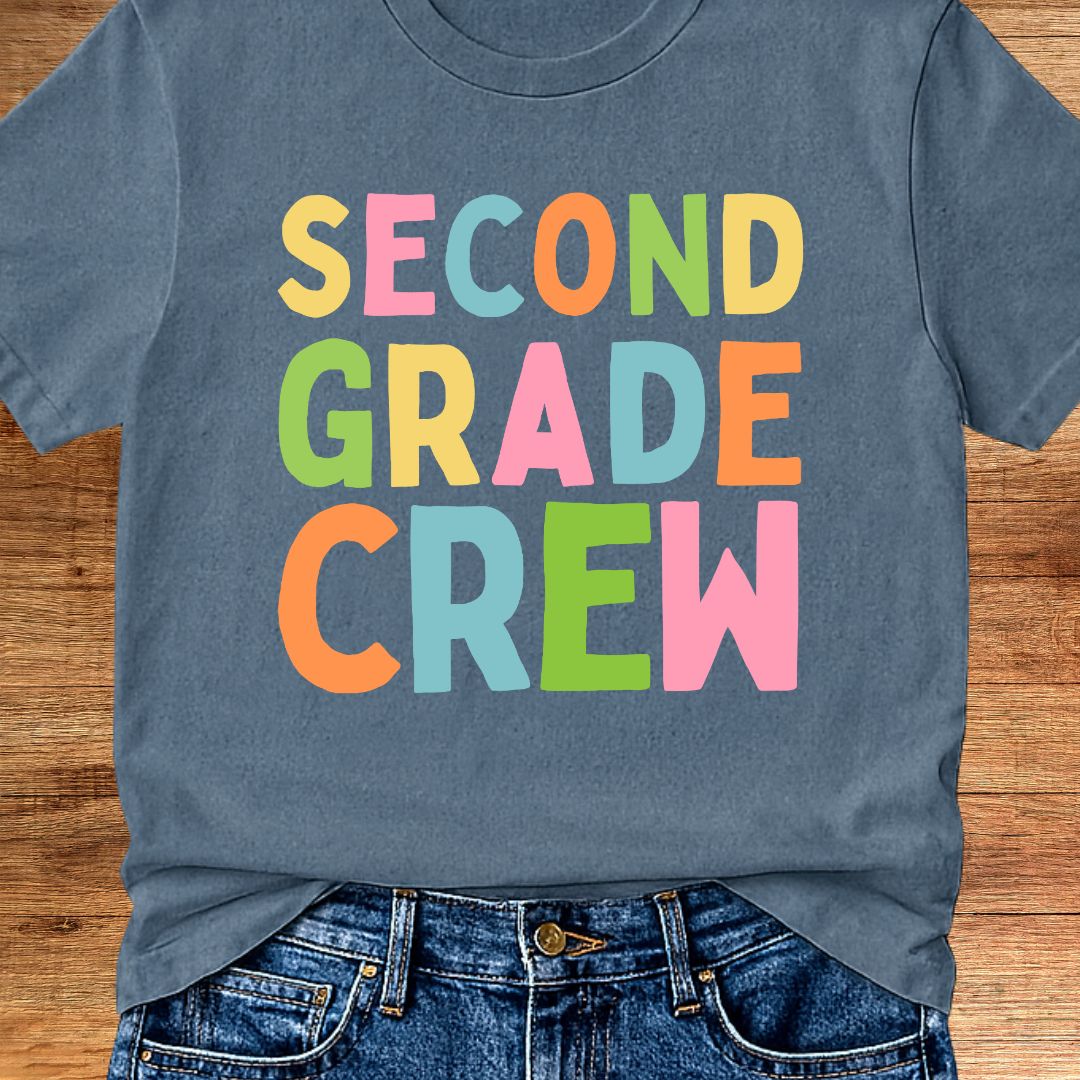 Second Grade Crew Teacher T-Shirt - teachngear
