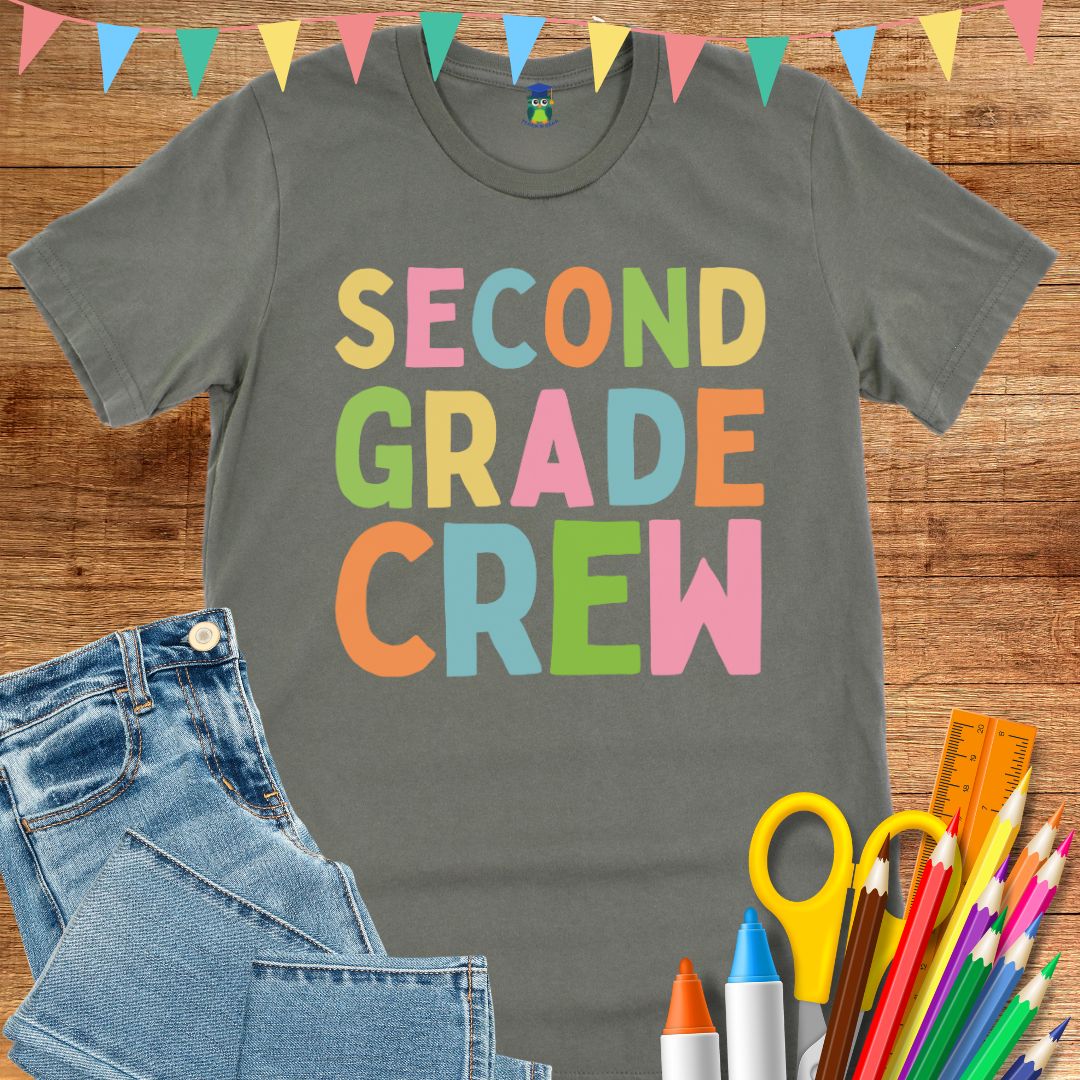 Second Grade Crew Teacher T-Shirt - teachngear