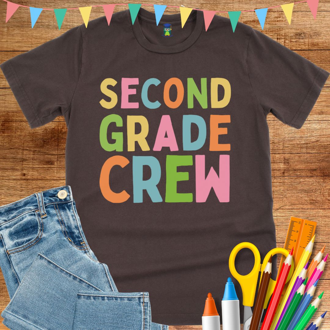 Second Grade Crew Teacher T-Shirt - teachngear