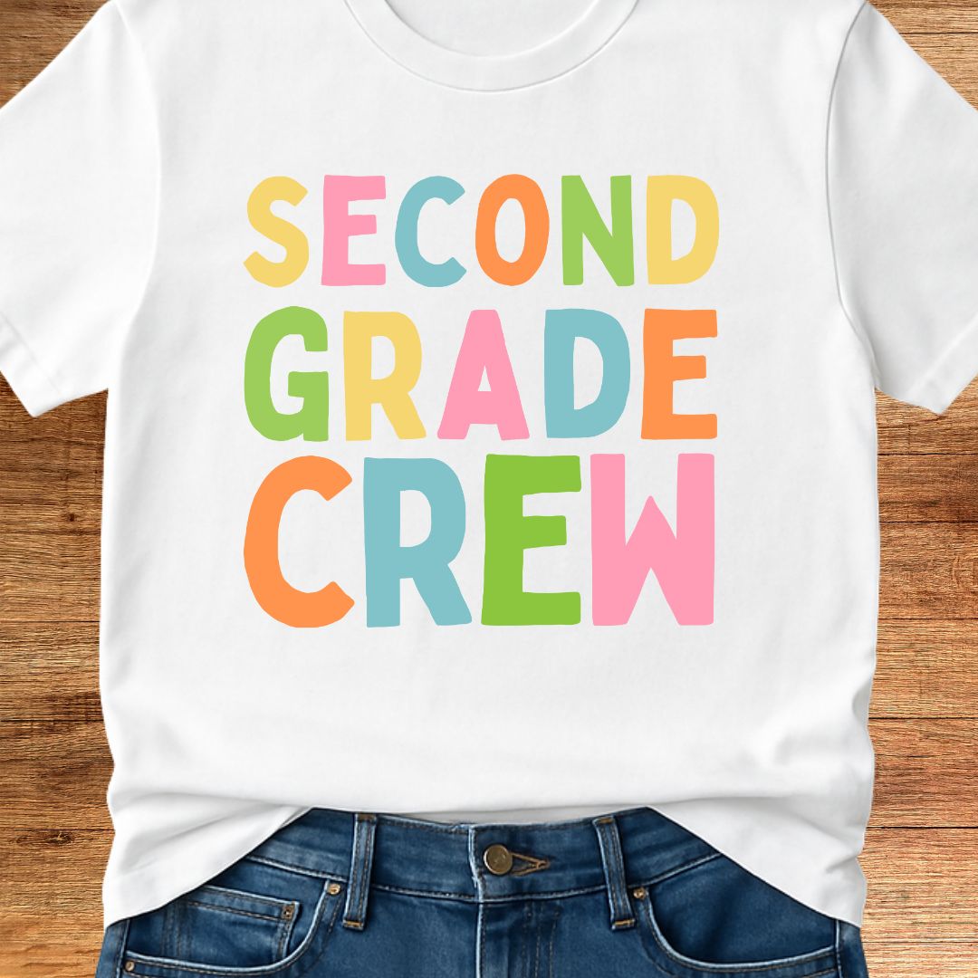 Second Grade Crew Teacher T-Shirt - teachngear