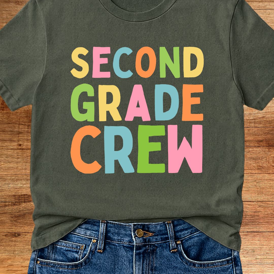 Second Grade Crew Teacher T-Shirt - teachngear