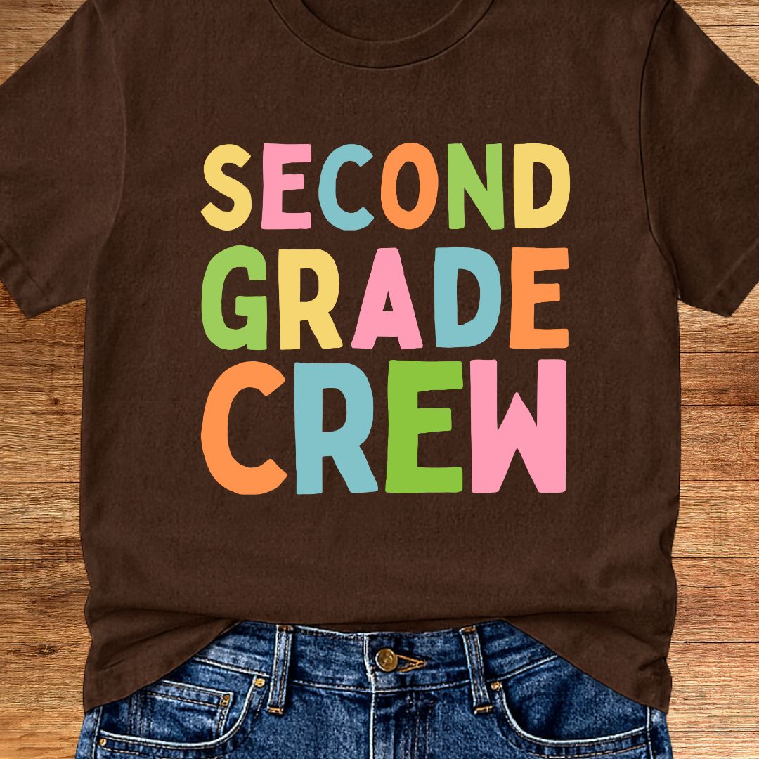 Second Grade Crew Teacher T-Shirt - teachngear