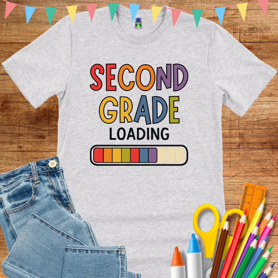 Second Grade Loading Teacher T-Shirt - teachngear