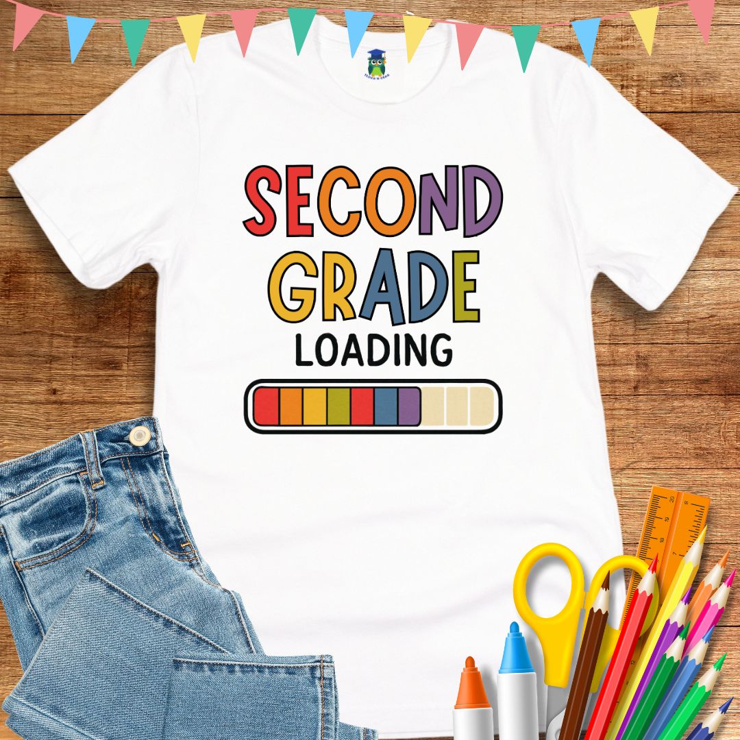 Second Grade Loading Teacher T-Shirt - teachngear