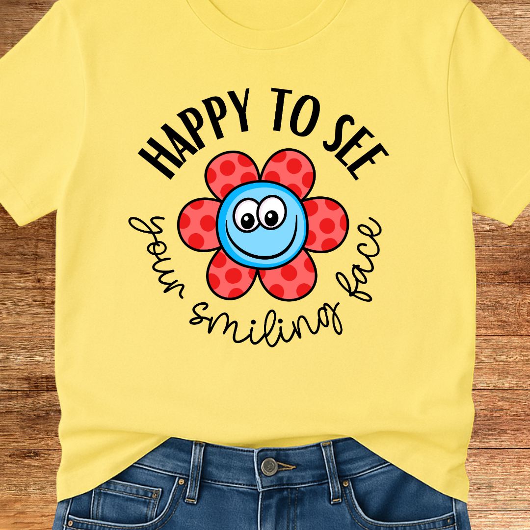 Smiling Face Teacher T-Shirt - teachngear