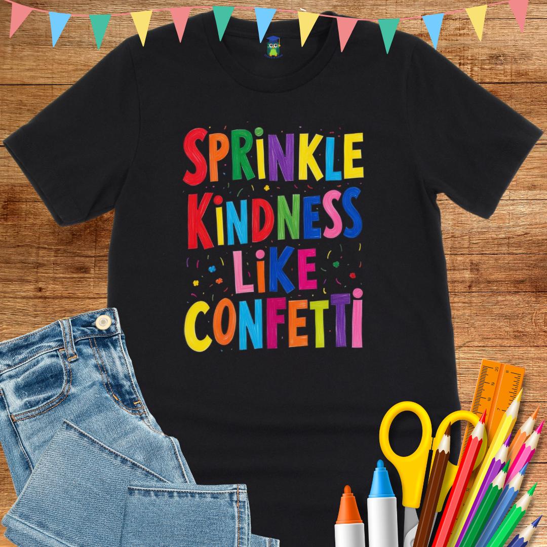 Sprinkle Kindness like Confetti Teacher T-Shirt - teachngear
