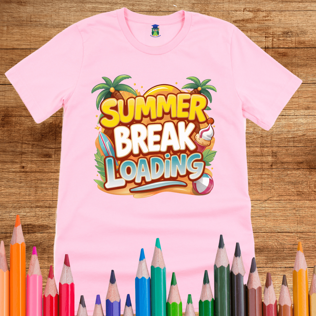 Summer Break Loading Teacher Shirt - teachngear