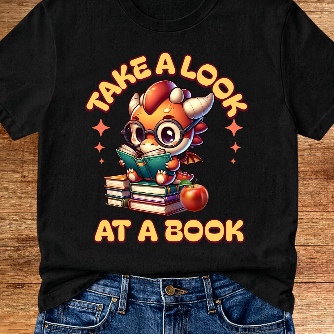 Take a Look at a Book Teacher T-Shirt - teachngear