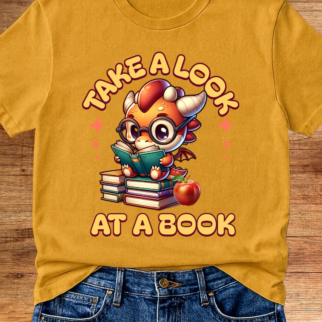 Take a Look at a Book Teacher T-Shirt - teachngear