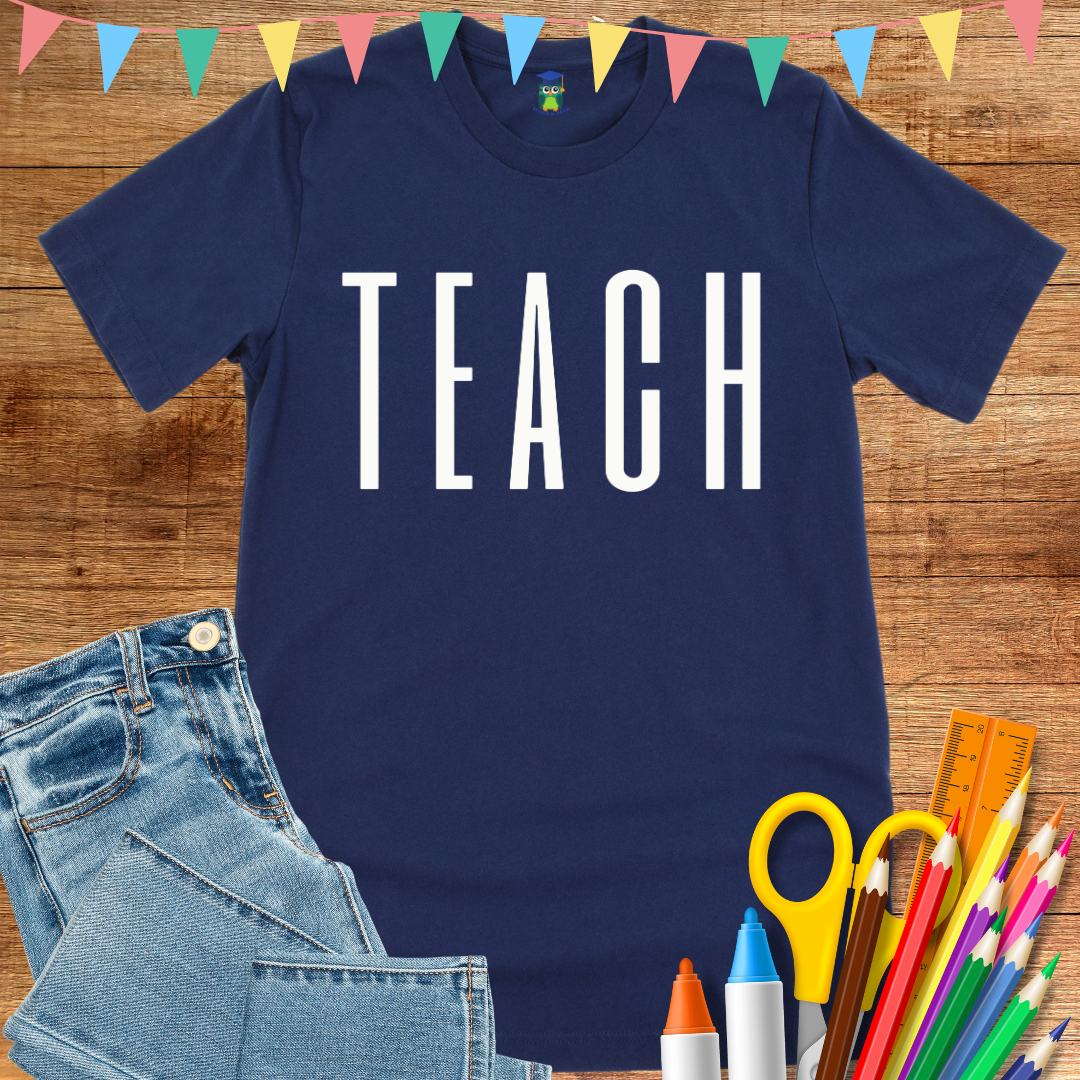 Tall Teach Teacher T-Shirt - teachngear