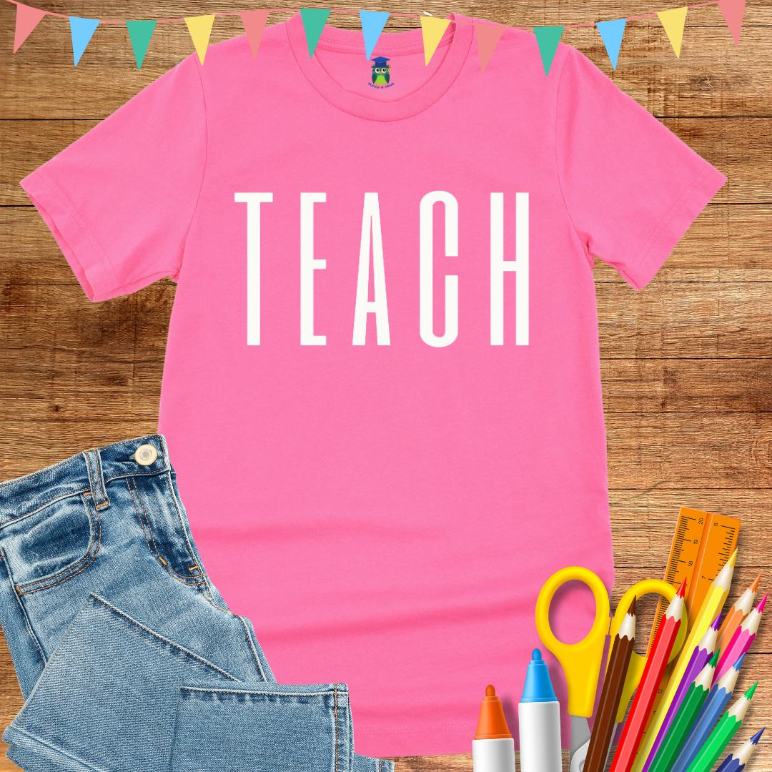 Tall Teach Teacher T-Shirt - teachngear