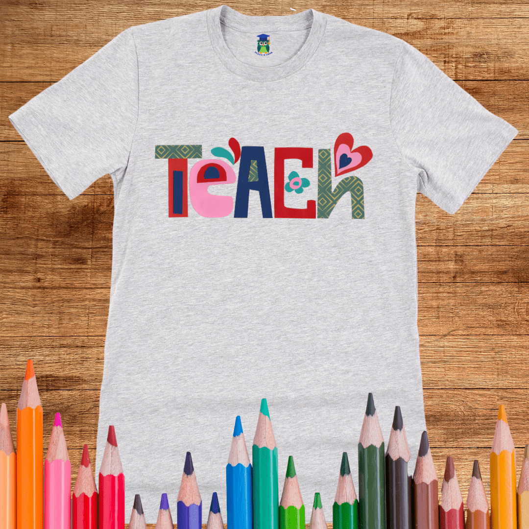 Teach Collage Teacher Shirt - teachngear