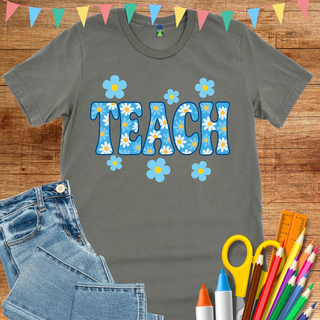 Teach Daisies Teacher T-Shirt - teachngear