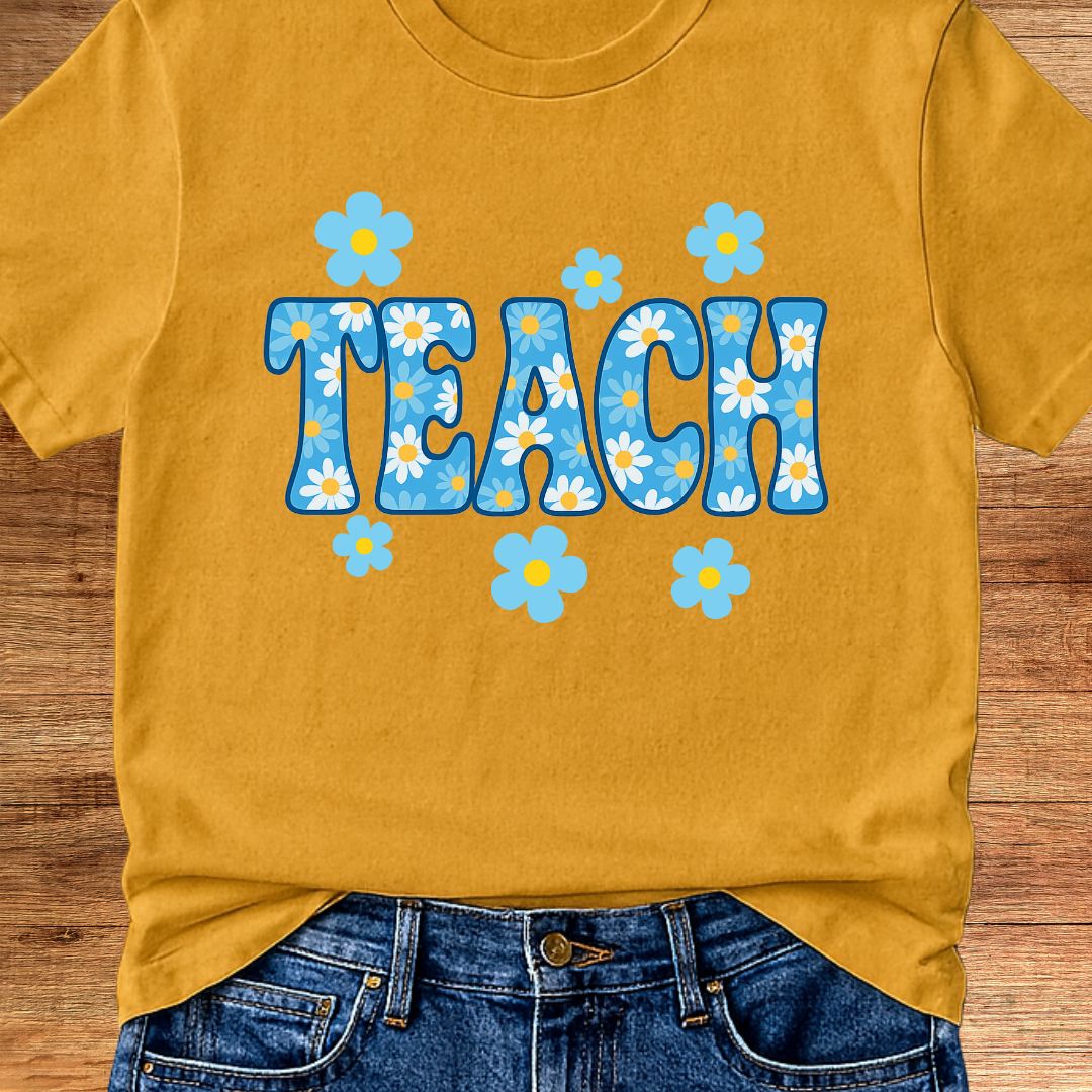 Teach Daisies Teacher T-Shirt - teachngear