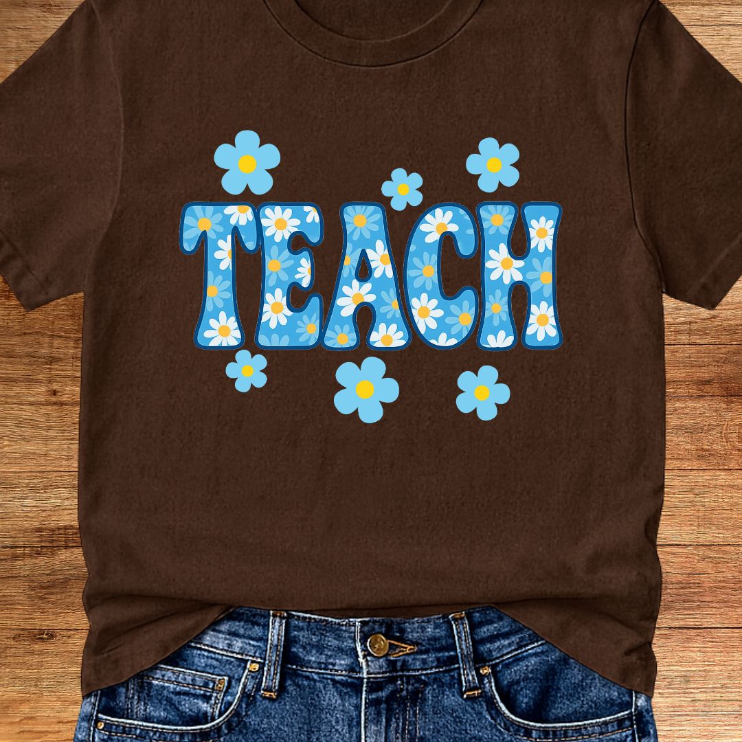 Teach Daisies Teacher T-Shirt - teachngear