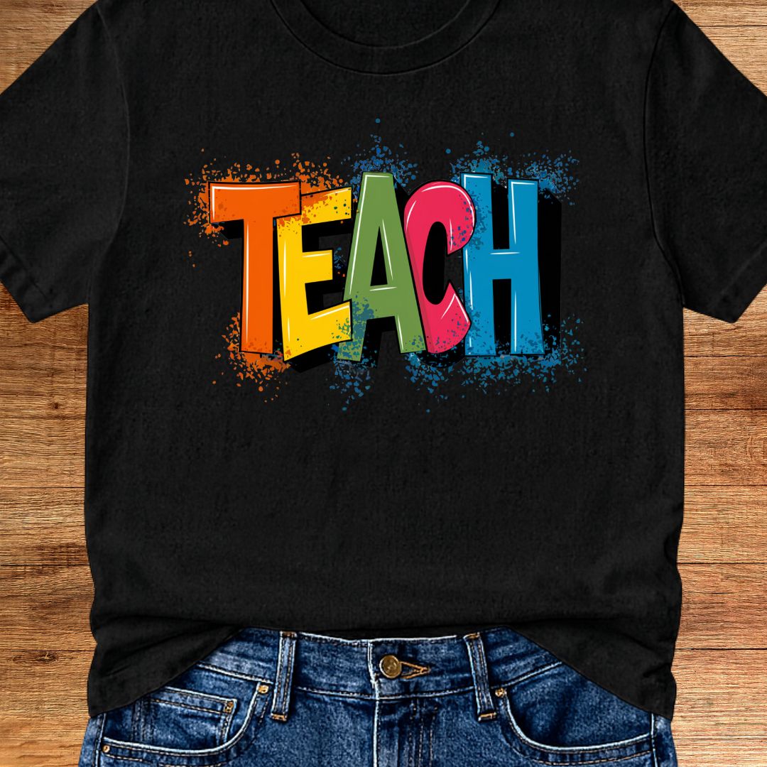 Teach Graffiti Teacher T-Shirt - teachngear