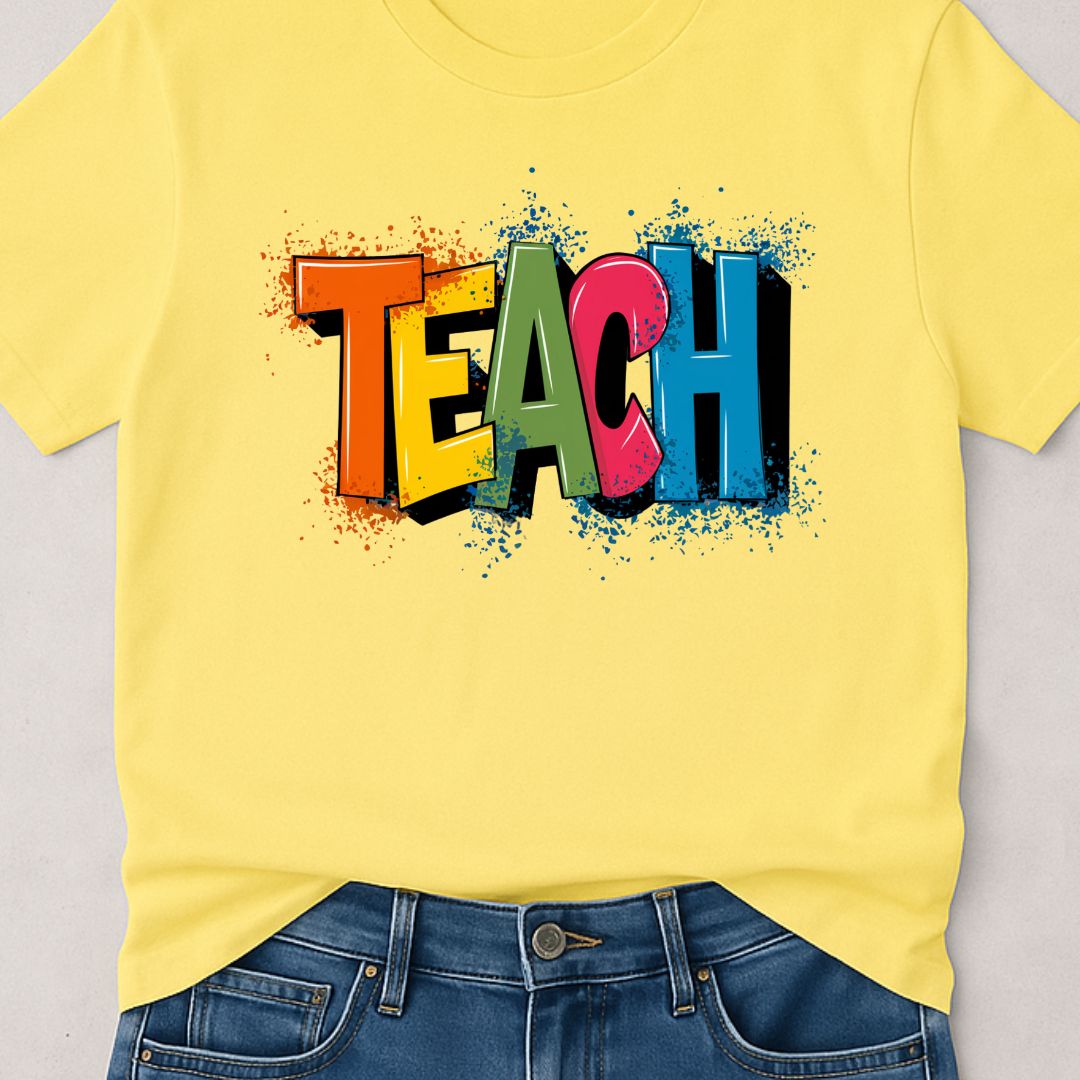 Teach Graffiti Teacher T-Shirt - teachngear