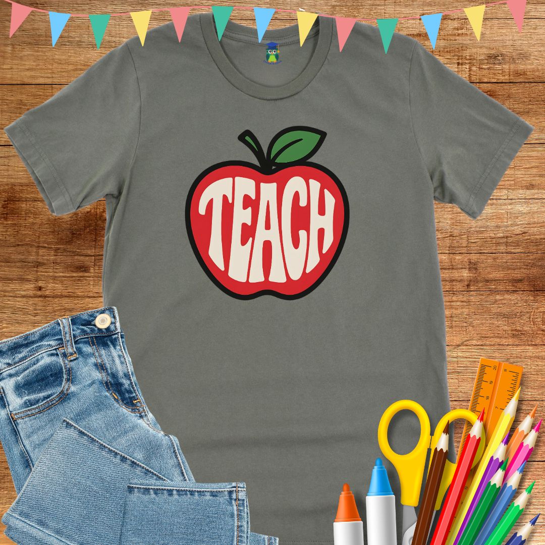 Teach Inside Apple Teacher T-Shirt - teachngear