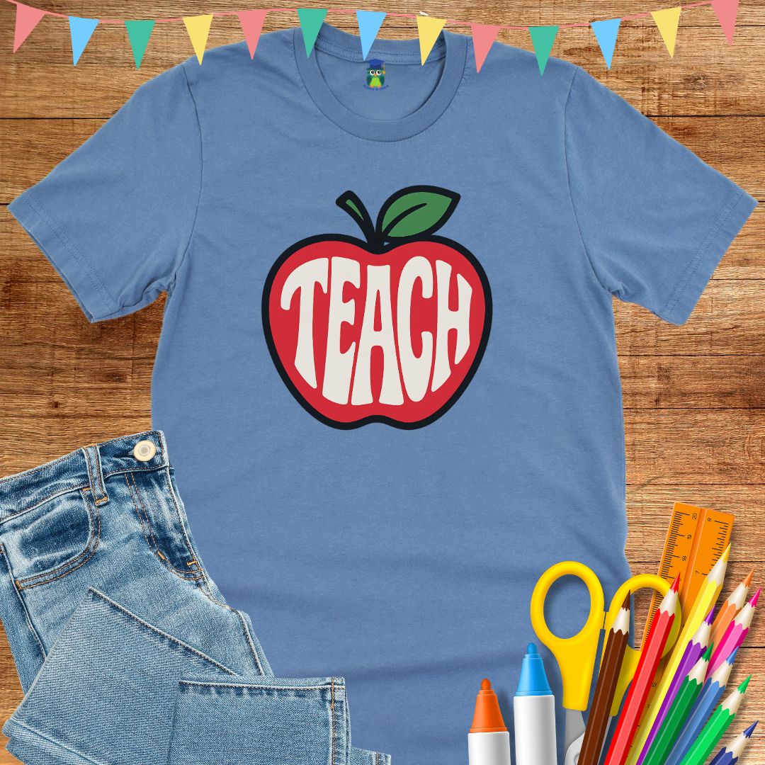 Teach Inside Apple Teacher T-Shirt - teachngear