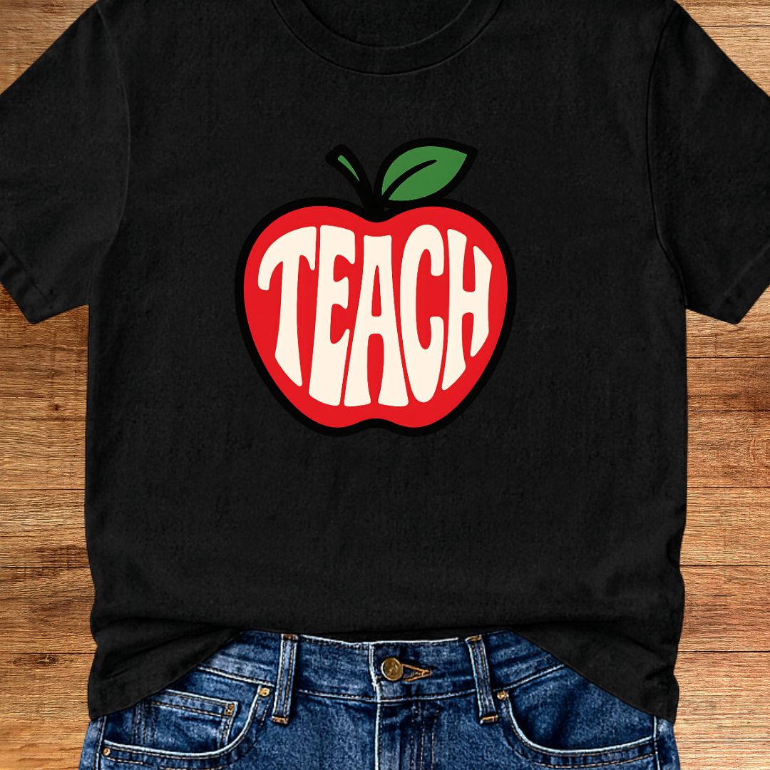 Teach Inside Apple Teacher T-Shirt - teachngear