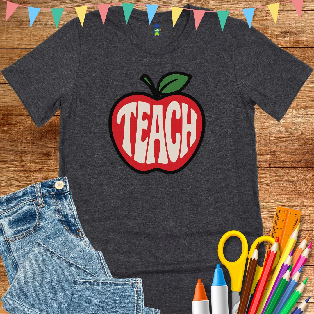 Teach Inside Apple Teacher T-Shirt - teachngear