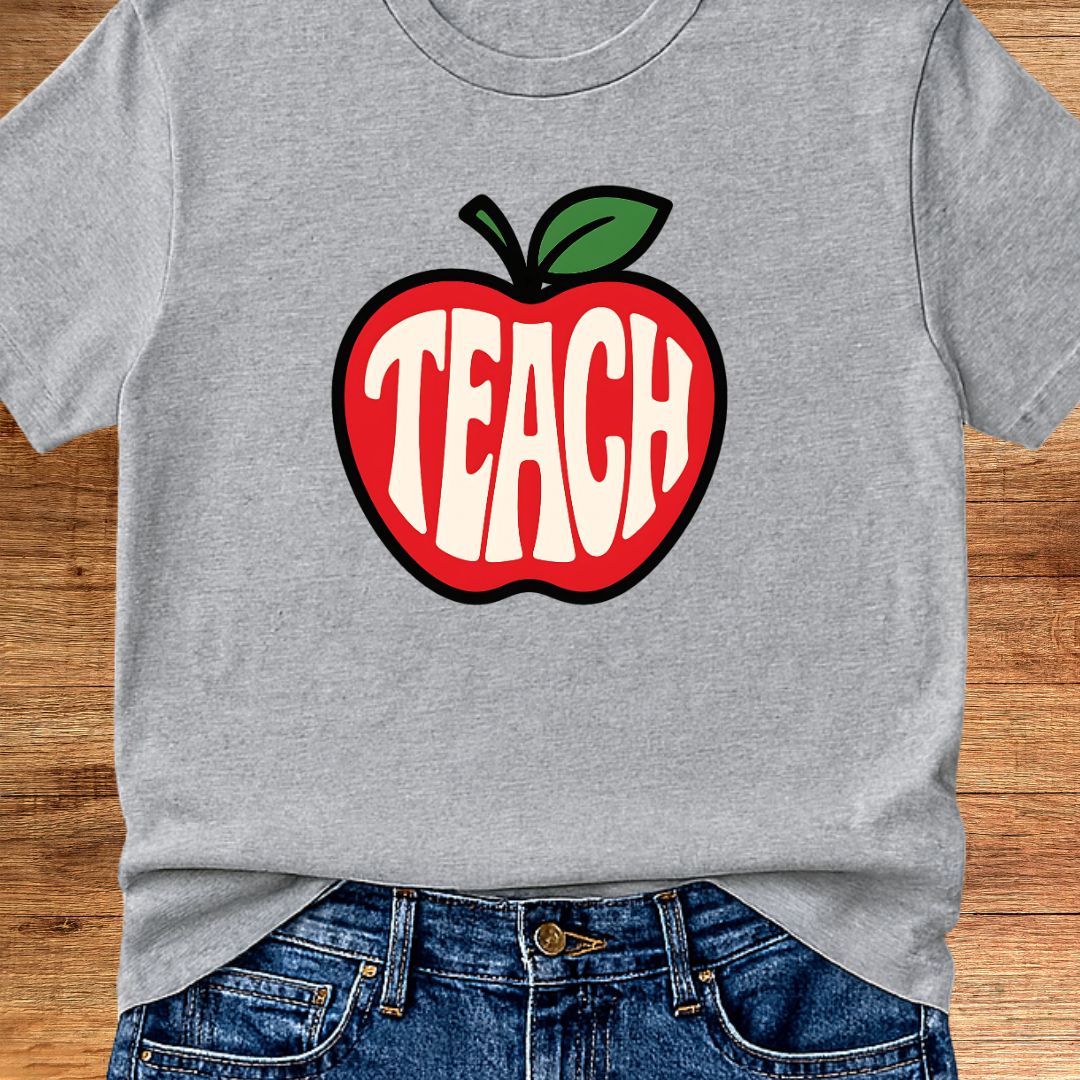Teach Inside Apple Teacher T-Shirt - teachngear