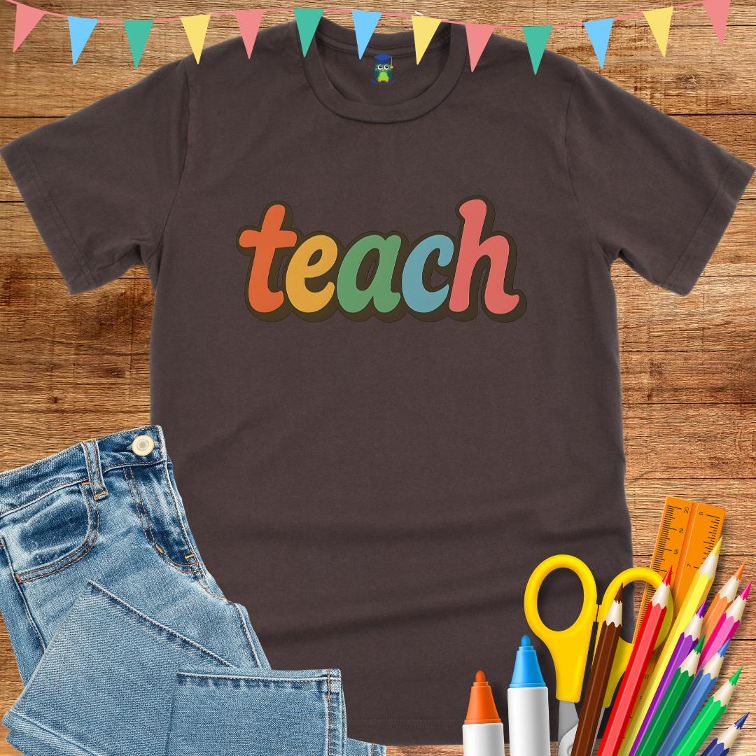 Teach Retro Teacher T-Shirt - teachngear