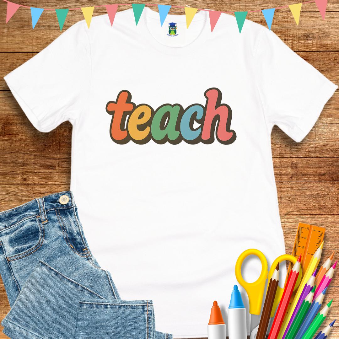 Teach Retro Teacher T-Shirt - teachngear