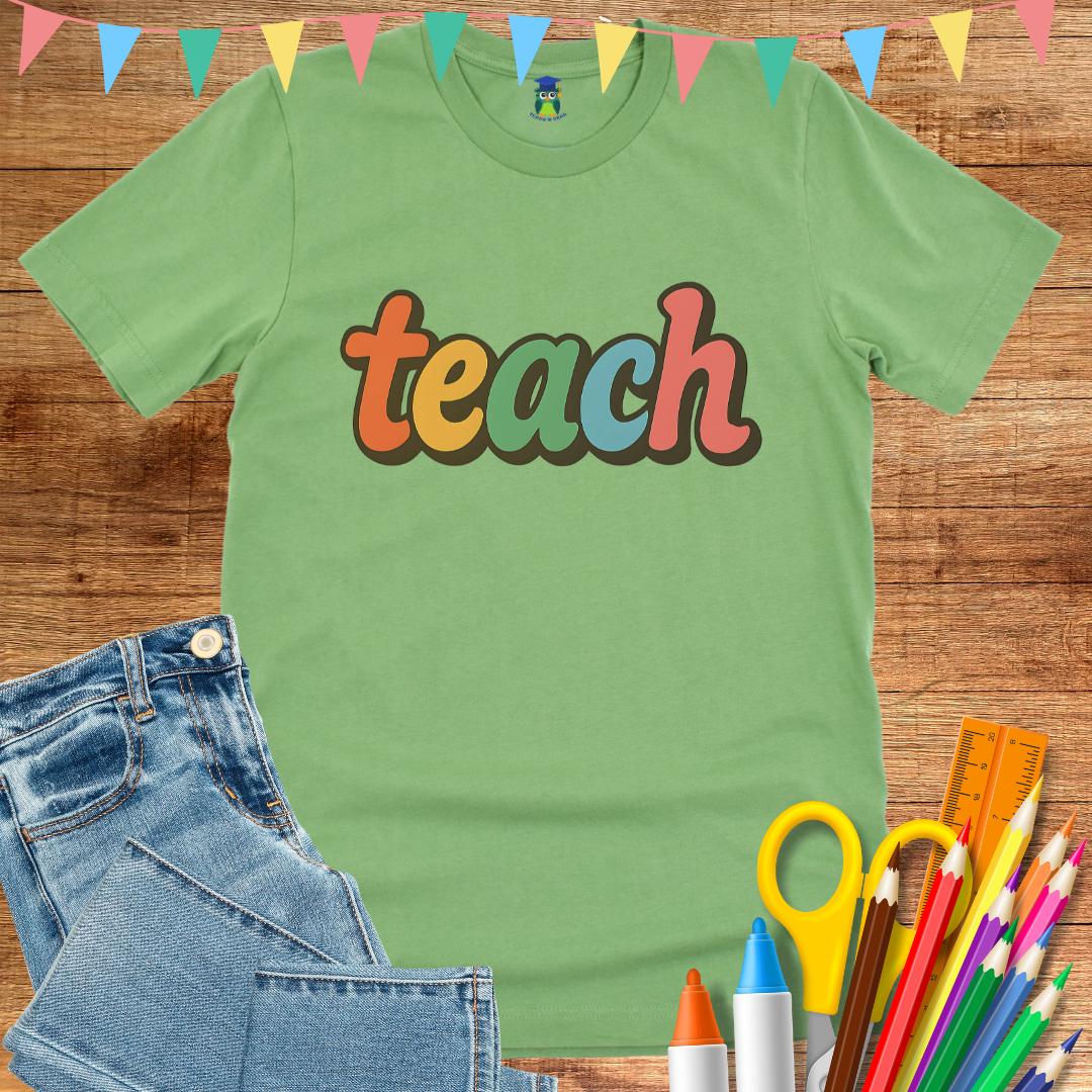 Teach Retro Teacher T-Shirt - teachngear