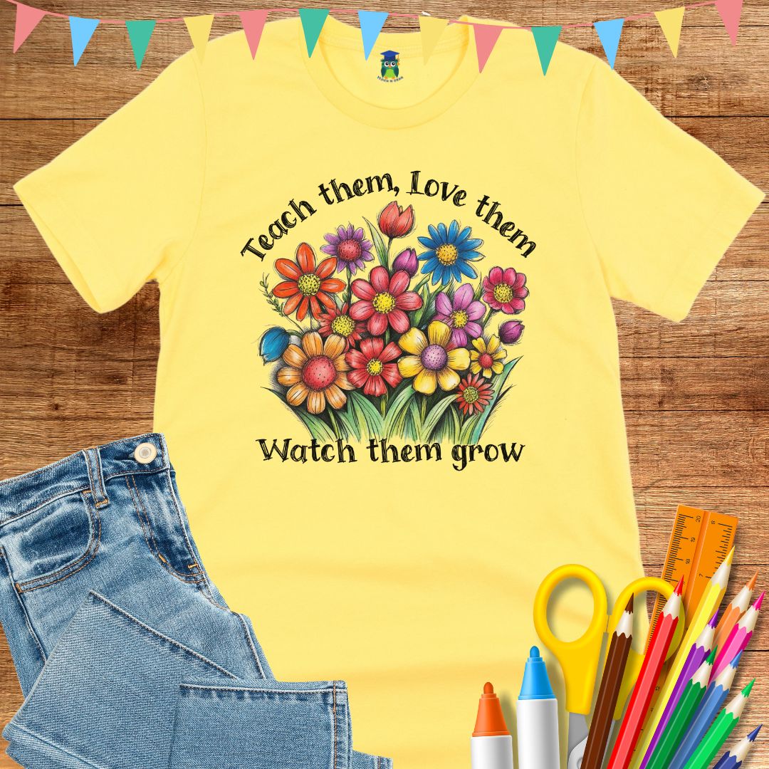 Teach Them Love Them Teacher T-Shirt - teachngear