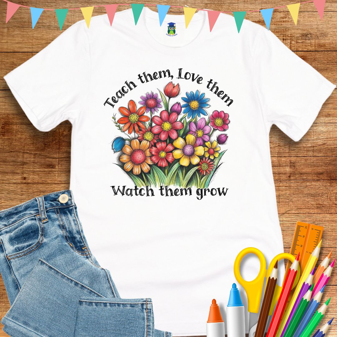 Teach Them Love Them Teacher T-Shirt - teachngear
