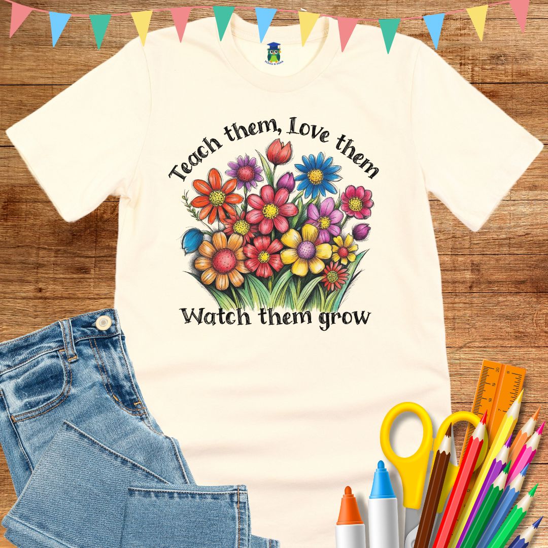 Teach Them Love Them Teacher T-Shirt - teachngear