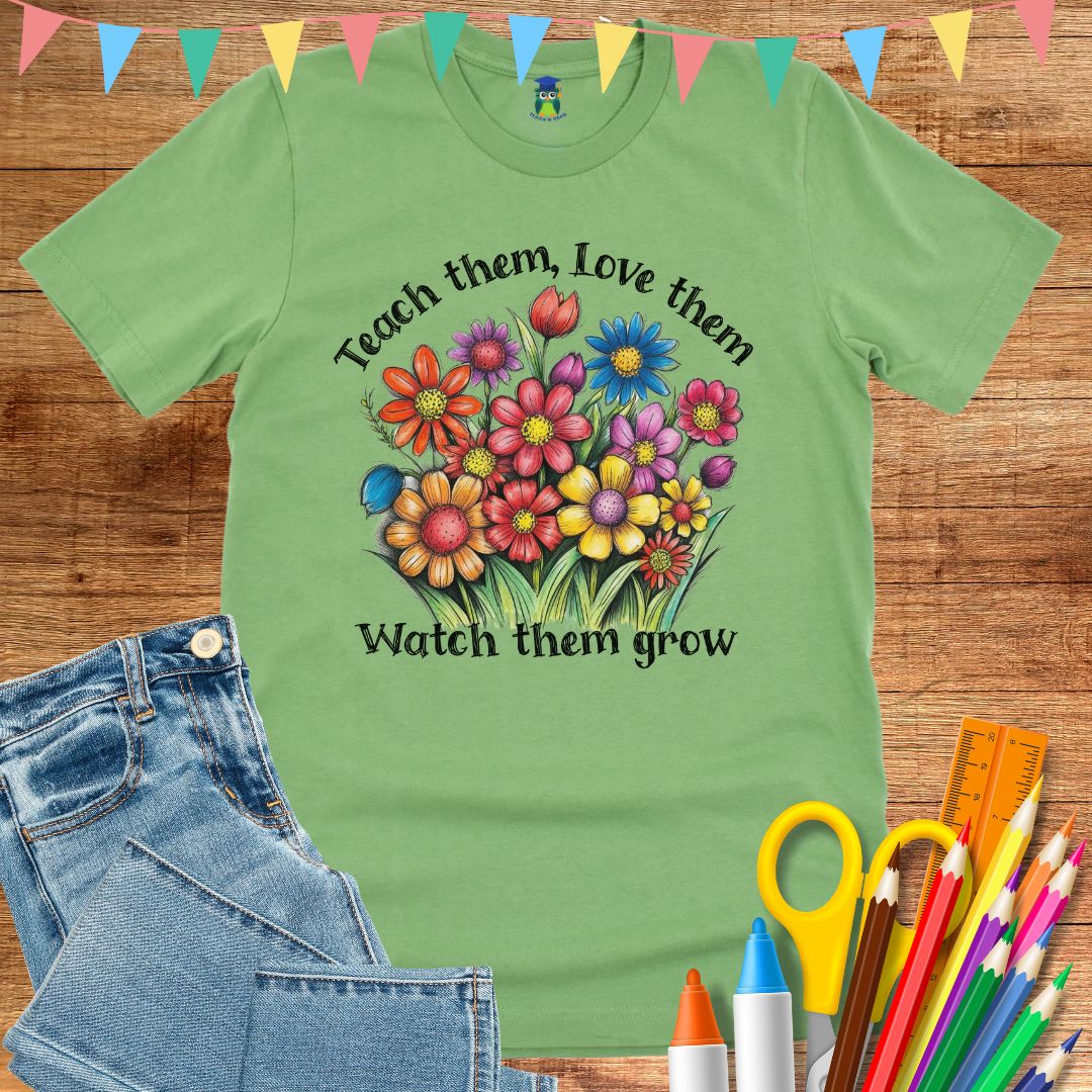 Teach Them Love Them Teacher T-Shirt - teachngear