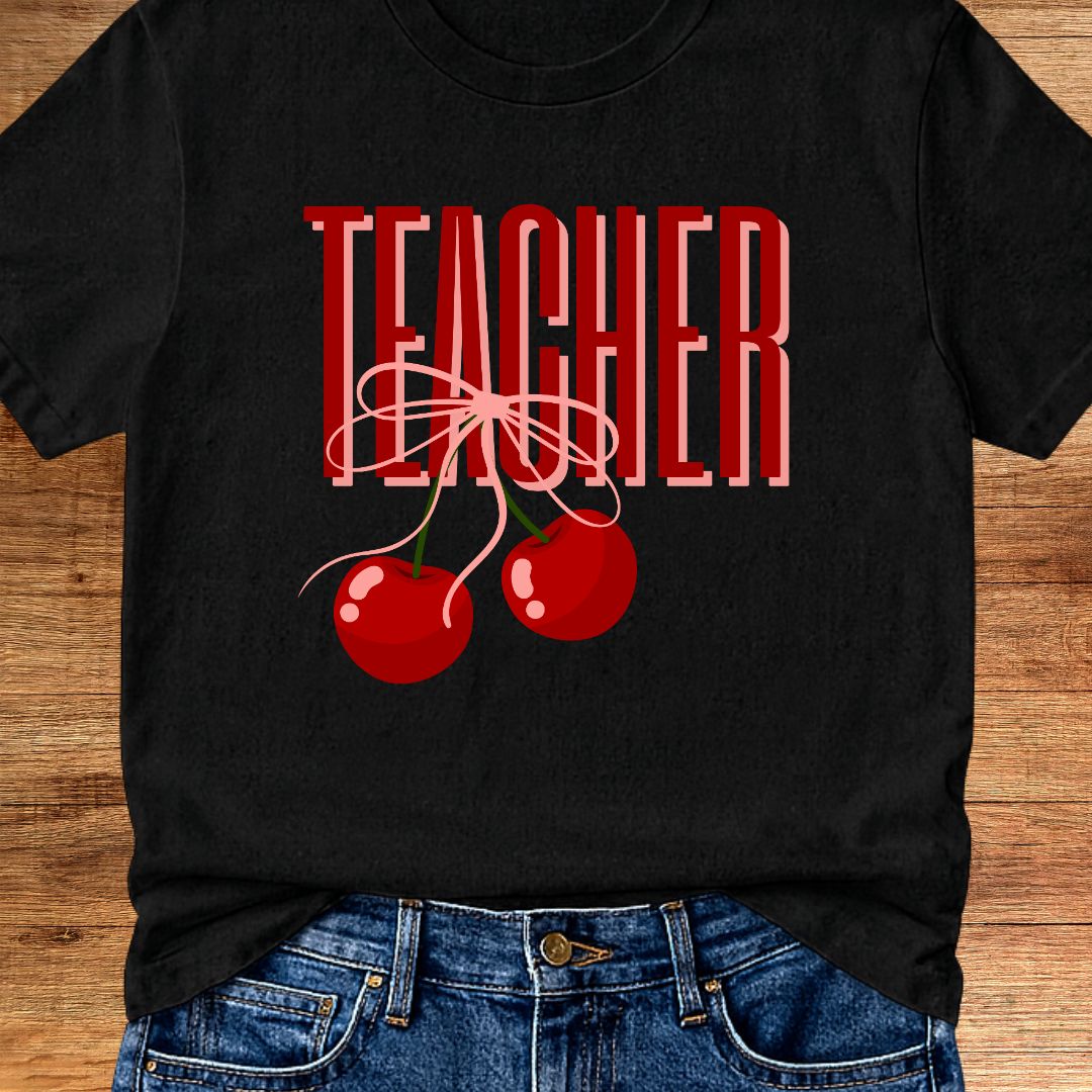 Teacher Cherries Teacher T-Shirt - teachngear
