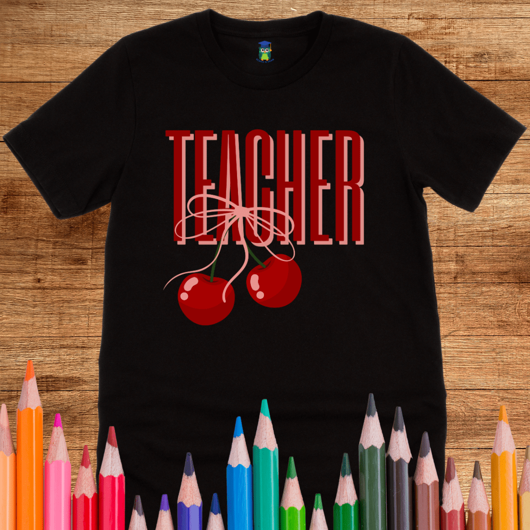 Teacher Cherries Teacher T-Shirt - teachngear