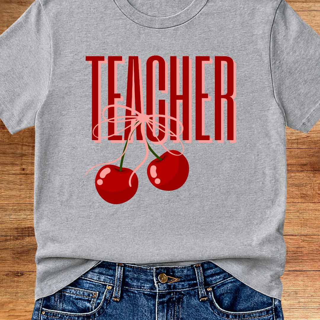 Teacher Cherries Teacher T-Shirt - teachngear
