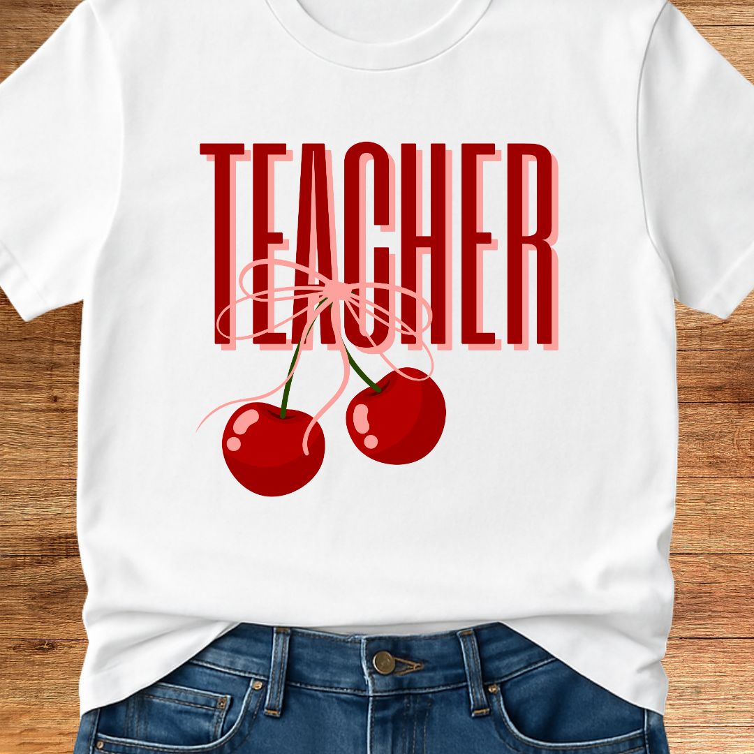 Teacher Cherries Teacher T-Shirt - teachngear