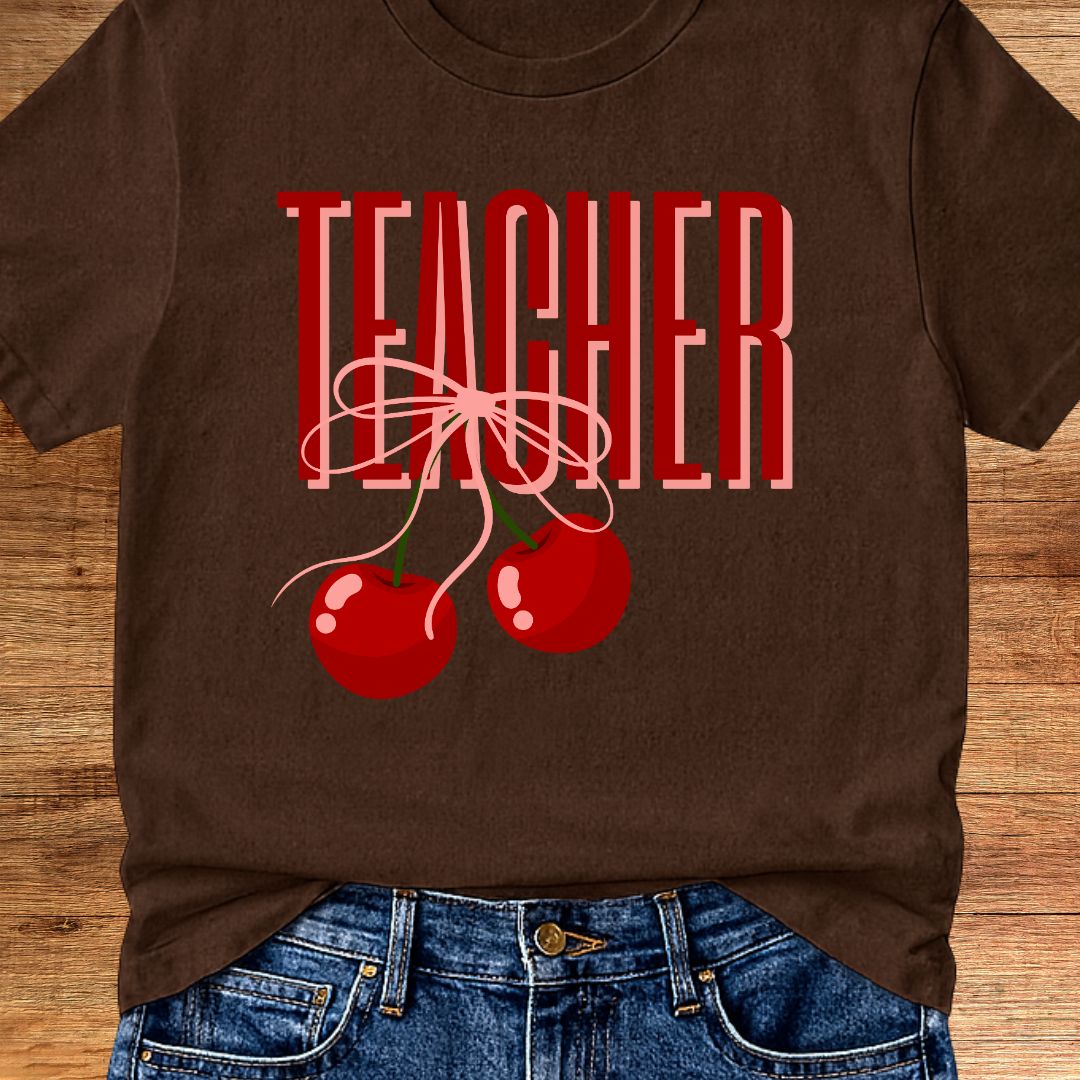 Teacher Cherries Teacher T-Shirt - teachngear