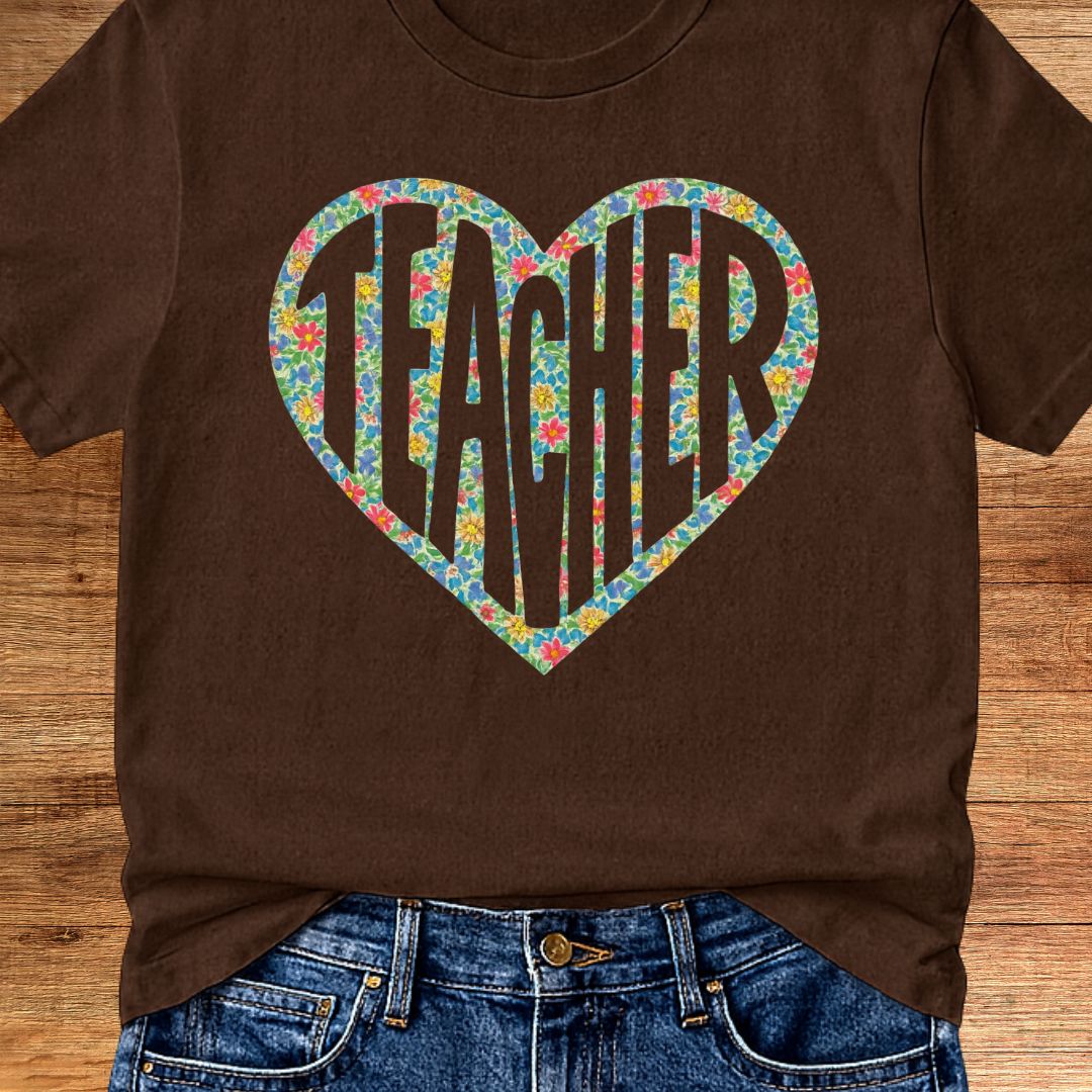 Teacher Within Heart Teacher T-Shirt - teachngear