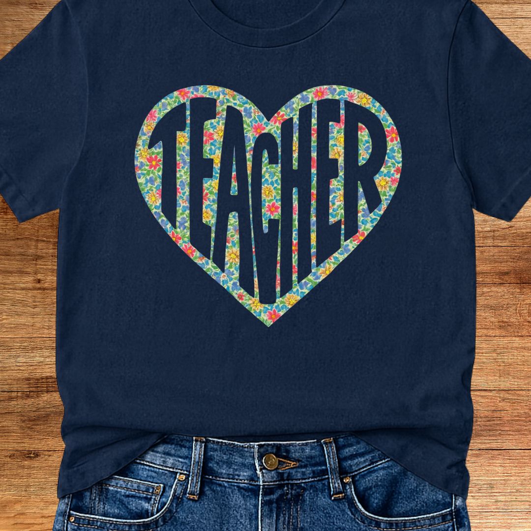 Teacher Within Heart Teacher T-Shirt - teachngear