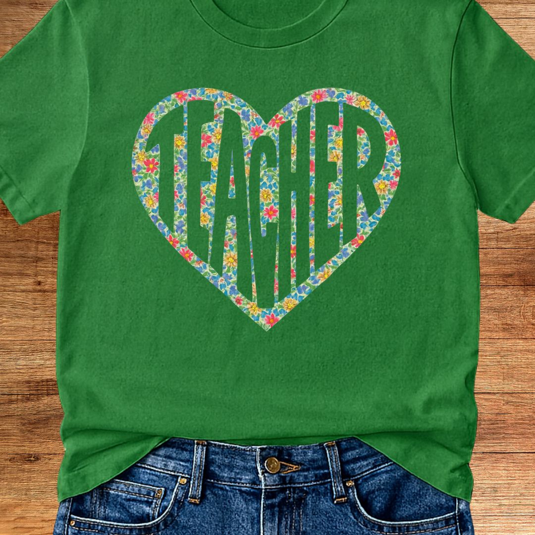 Teacher Within Heart Teacher T-Shirt - teachngear