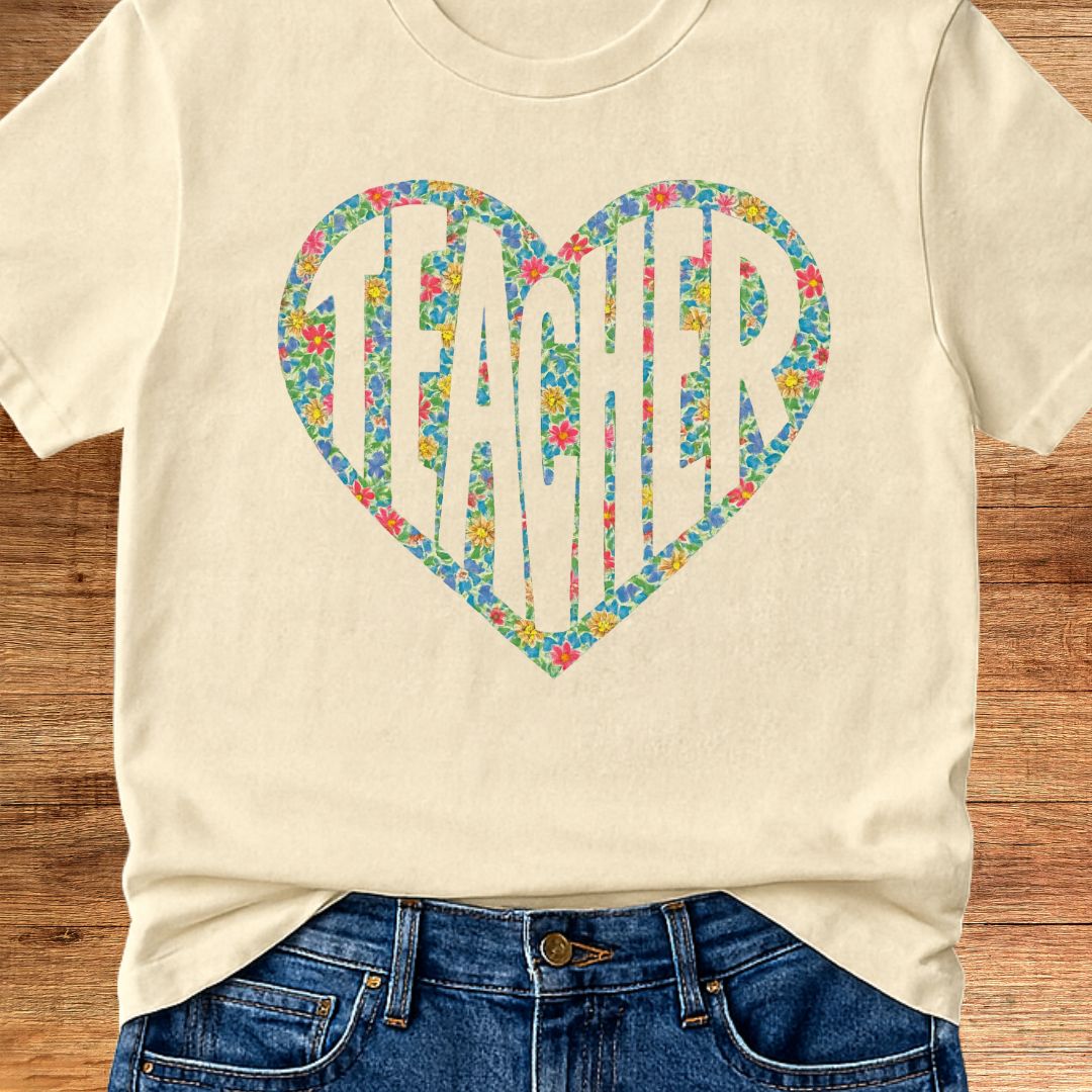 Teacher Within Heart Teacher T-Shirt - teachngear