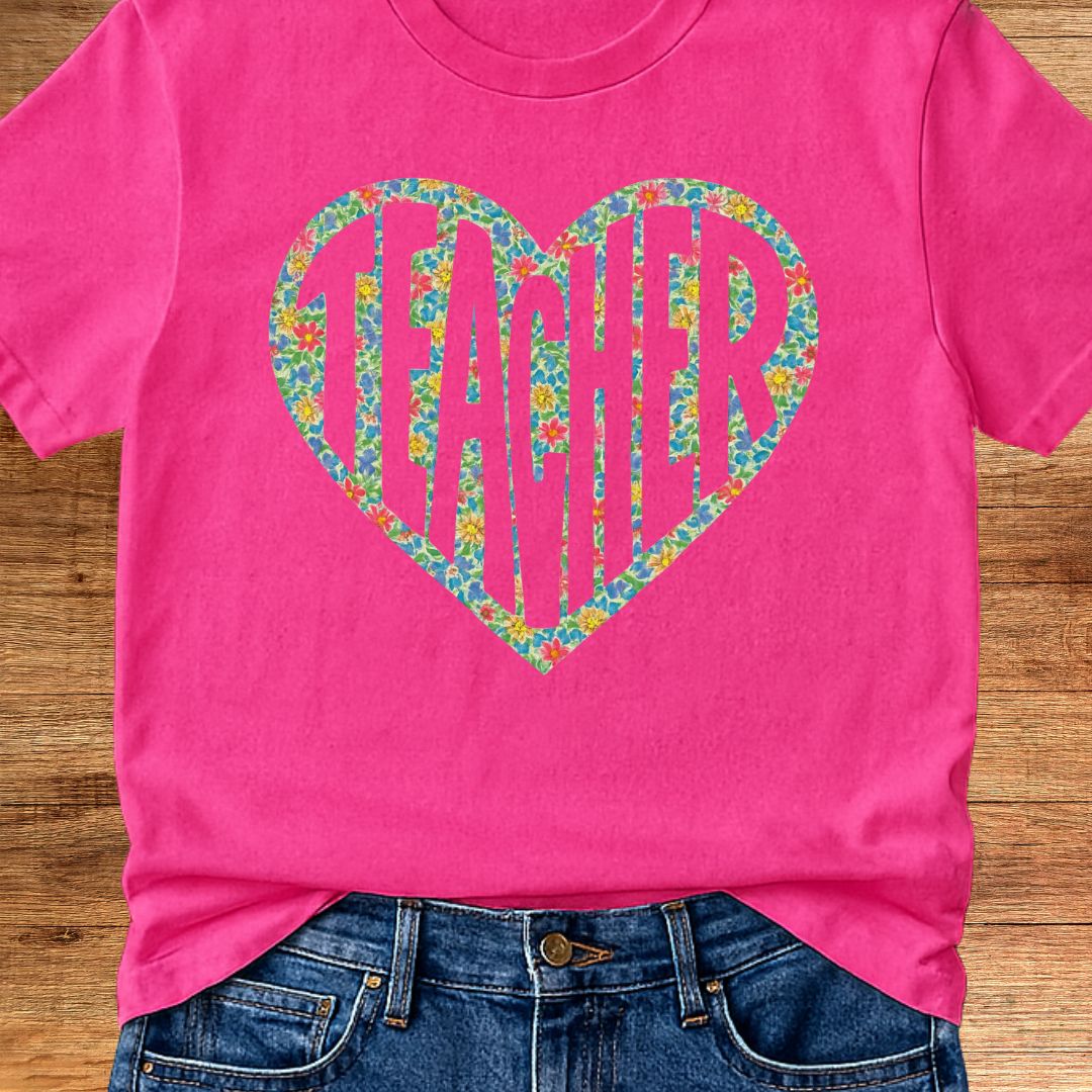 Teacher Within Heart Teacher T-Shirt - teachngear