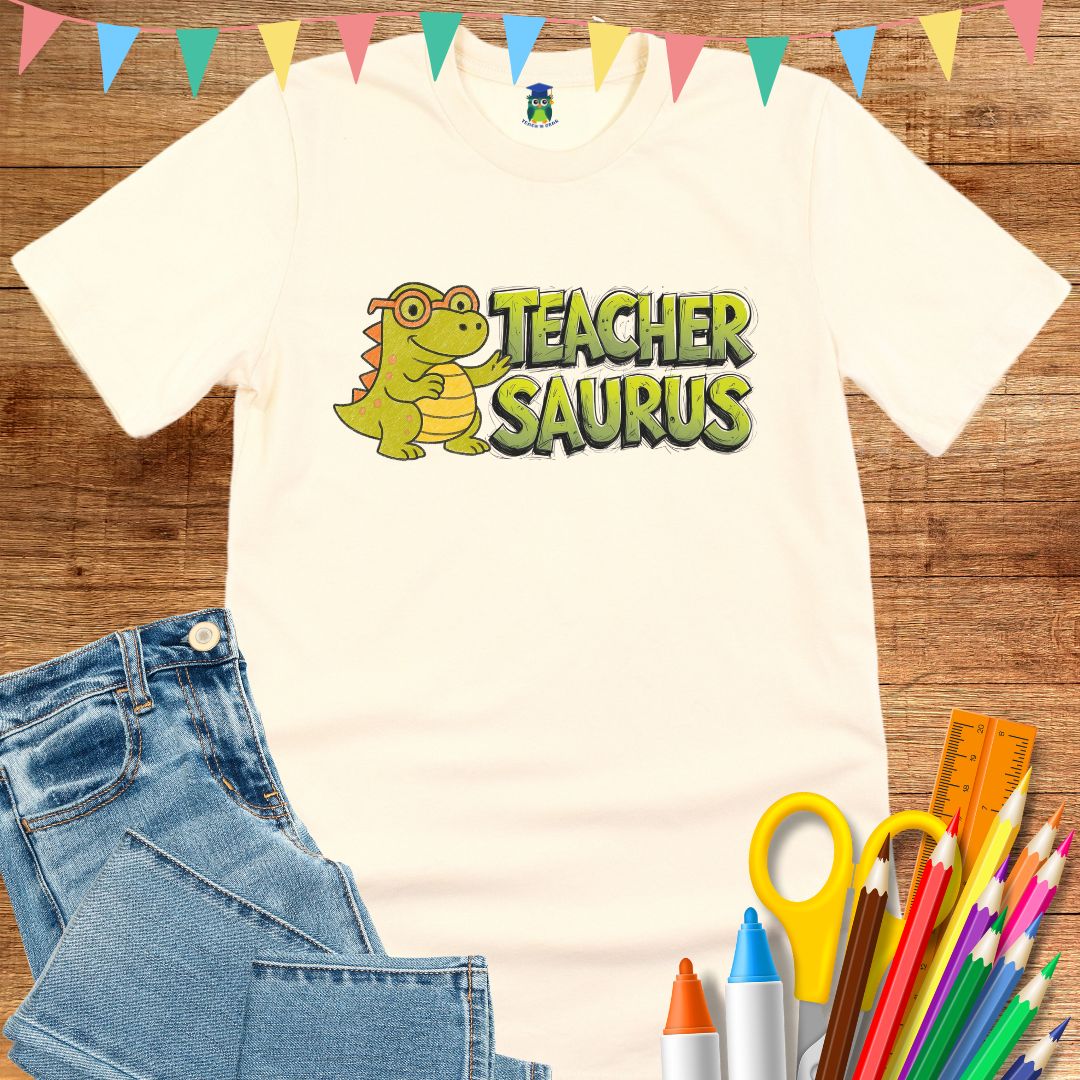Teachersaurus Teacher T-Shirt - teachngear